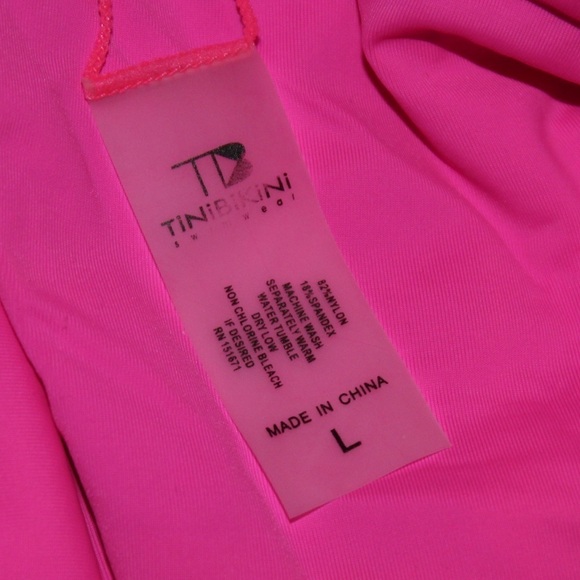 TiniBikini Swimwear 2 Piece Pink Ombré Bathing Suit Large - Picture 4 of 5